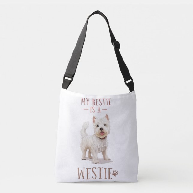 Bolso Cruzado Mi Bestie es mi Westie (Anverso)