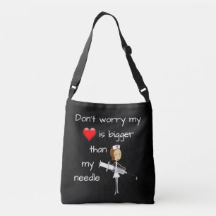 Bolso Cruzado Mi corazón es más grande que mi aguja