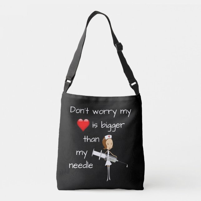Bolso Cruzado Mi corazón es más grande que mi aguja (Reverso)