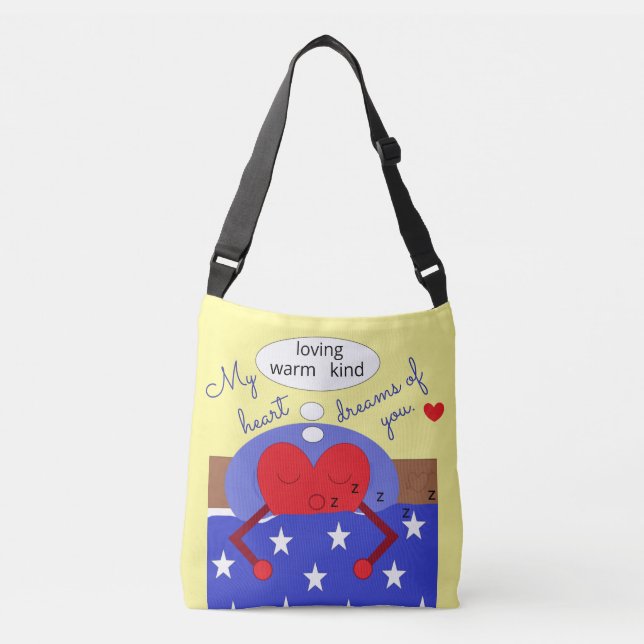 Bolso Cruzado Mi corazón sueña contigo: (Anverso)