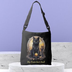 Bolso Cruzado Mi material perfecto Gato de brujería negra