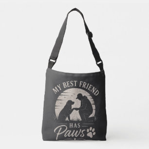 Bolso Cruzado Mi Mejor Amigo Tiene Patas Papá Perro Vintage