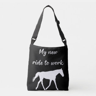 Bolso Cruzado Mi nuevo viaje al trabajo por caballos es gracioso