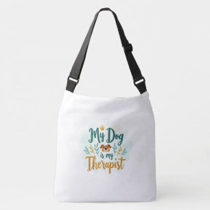 Bolso Cruzado Mi perro es mi terapeuta - Gracioso cuerpo de aman
