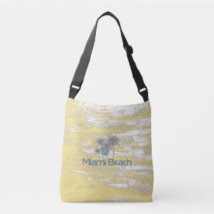 Bolso Cruzado Miami Beach, Florida, Grunge Tropical, Genial