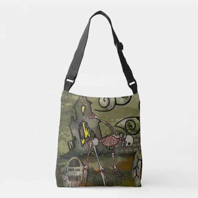 Bolso Cruzado Midnight Graveyard Whimsical (Anverso)