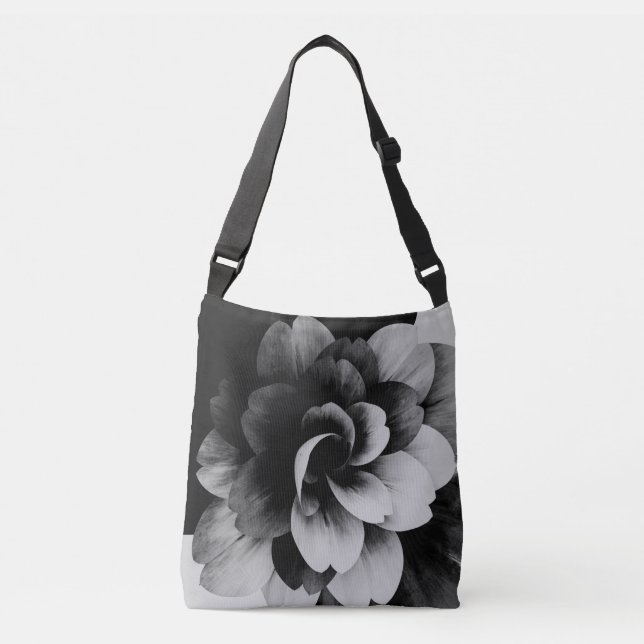 Bolso Cruzado Minimal Abstract Floral Tote Bag (Anverso)