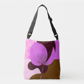 Bolso Cruzado Minimal Purple Flower Tote Bag – Modern Floral Des