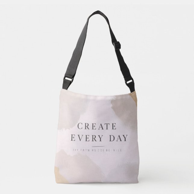 Bolso Cruzado Minimalist Inspirational Tote Bag | Modern Neutral (Anverso)