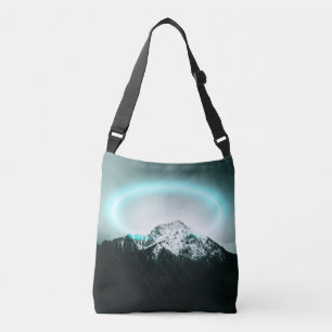 Bolso Cruzado Misteriosa luz de neón azul de montaña nevada
