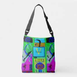 Bolso Cruzado Moda Verde Resumen de inspiración de Matisse