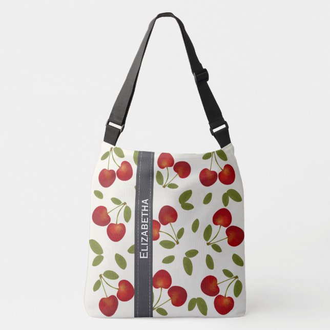 Bolso Cruzado Modalidades de fruta de cerezas rojas (Anverso)