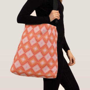 Bolso Cruzado Modelación De Rojo Y Coral naranja