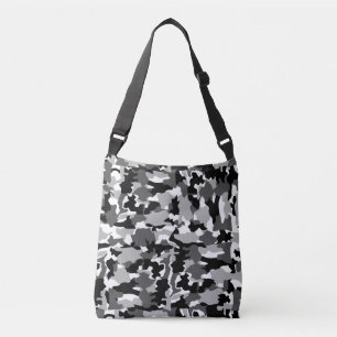 Bolso Cruzado Modelo blanco y negro del camuflaje del ejército