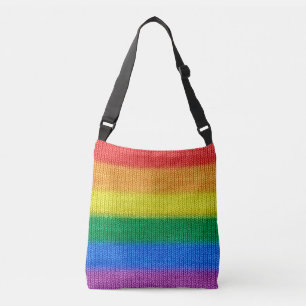 Bolso Cruzado Modelo inconsútil coloreado ARCO IRIS de las rayas