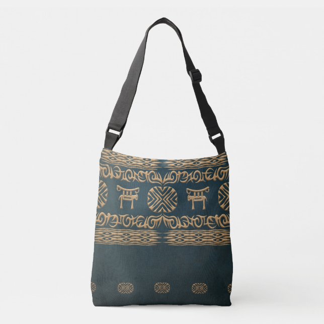 Bolso Cruzado modelo tribal africano étnico (Anverso)