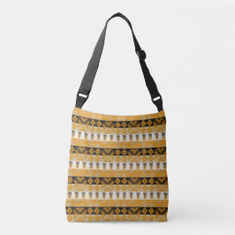 Bolso Cruzado Modelo tribal africano étnico de las rayas