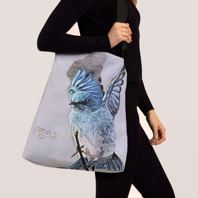 Bolso Cruzado Modelos de aves: Mountain Bluebird 01-02 (Detalle)