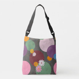 Bolso Cruzado Modern Abstract Floral Circles Tote Bag