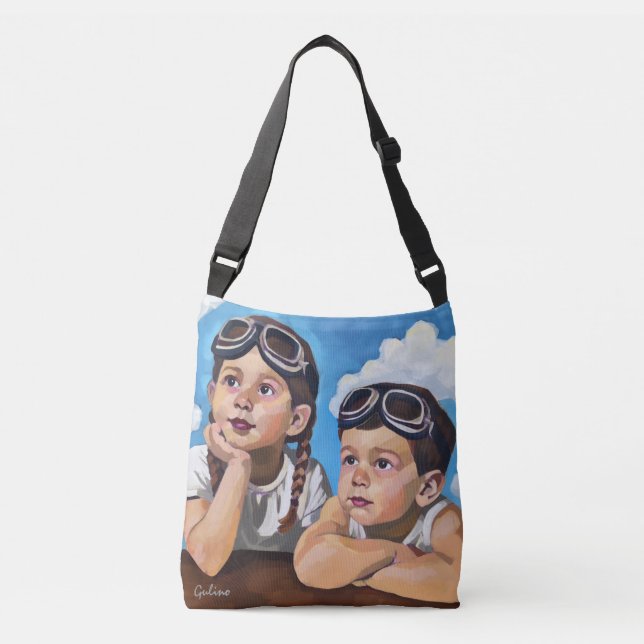 Bolso Cruzado Modern Cherub Painting - Rembrandt Inspired Art (Anverso)