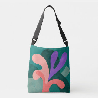 Bolso Cruzado Modern Floral Shape Tote Bag – Bold Color Botanica