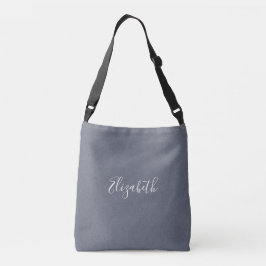 Bolso Cruzado Moderna y elegante línea de imitación gris azul