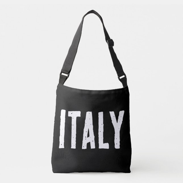 Bolso Cruzado Modernas iniciativas Italia en blanco y negro (Anverso)