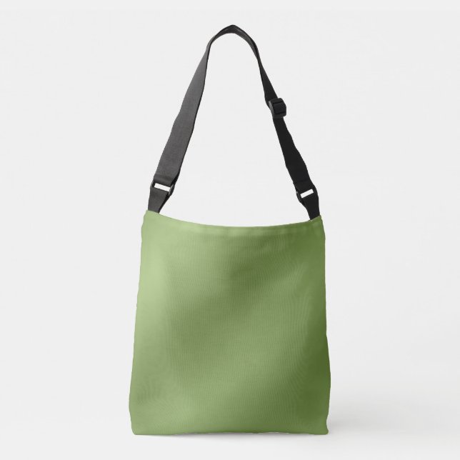 Bolso Cruzado Moderno lindo Gradiente verde sólido Patrón de ond (Anverso)