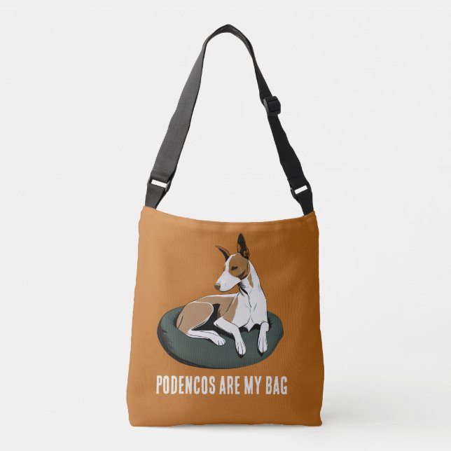 Bolso Cruzado Moderno y sencillo arte de perro moderno Podencos (Anverso)