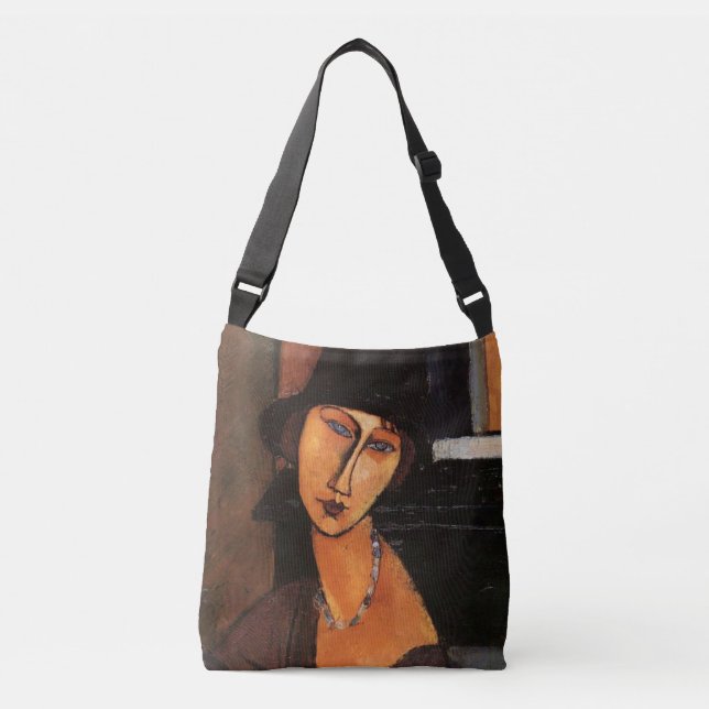 Bolso Cruzado Modigliani - Retrato de Jeanne Hebuterne con Gorra (Anverso)