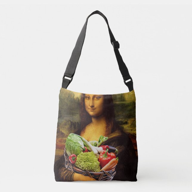 Bolso Cruzado Mona Lisa ama verduras (Anverso)