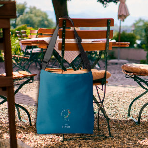 Bolso Cruzado Monografía de color de agua R enfermera azul oscur
