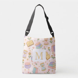 Bolso Cruzado Monogram Magic Books Tote Bag Girly Pink