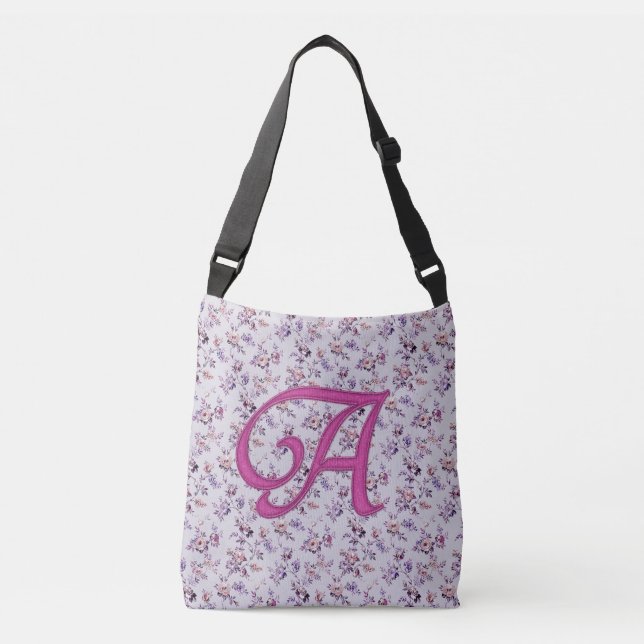 Bolso Cruzado Monograma A de lujo floral (Anverso)