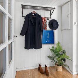 Bolso Cruzado Monograma caligrafía acuarela I azul