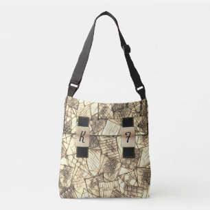 Bolso Cruzado Monograma cremallera de hebilla Tejido de control