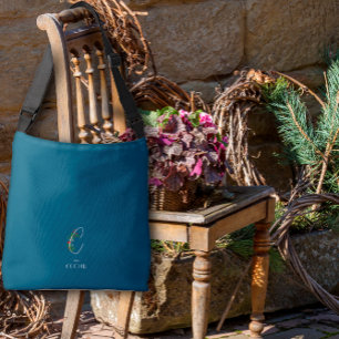 Bolso Cruzado Monograma de color de agua C enfermera azul oscuro
