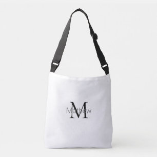 Bolso Cruzado monograma de letra inicial simple añade tu letra d