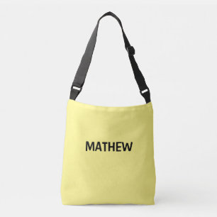 Bolso Cruzado monograma de letra inicial simple añade tu nombre