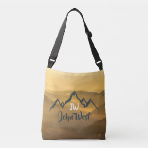 Bolso Cruzado Monograma de montañas personalizables de amanecer