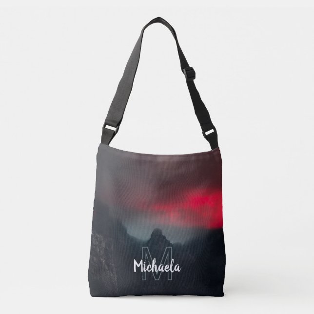 Bolso Cruzado Monograma de nubes, niebla y montañas quemadas (Anverso)
