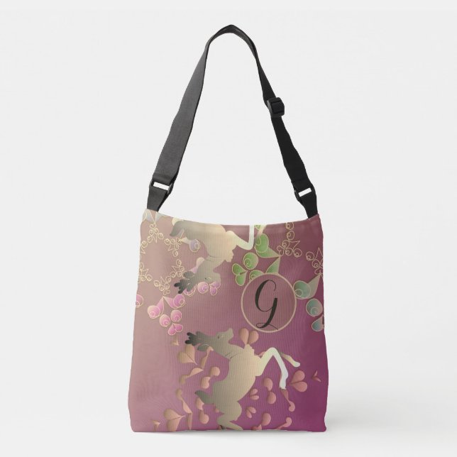 Bolso Cruzado Monograma de renos y copos de nieve (Anverso)