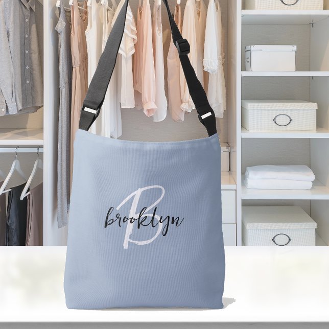 Bolso Cruzado Monograma del guión blanco negro y agitado de moda (Subido por el creador)