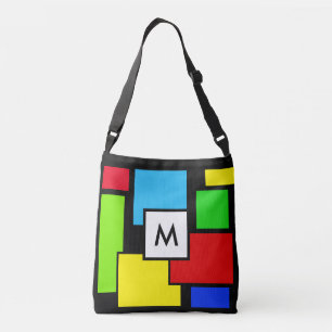 Bolso Cruzado Monograma en cuadrados multicolores
