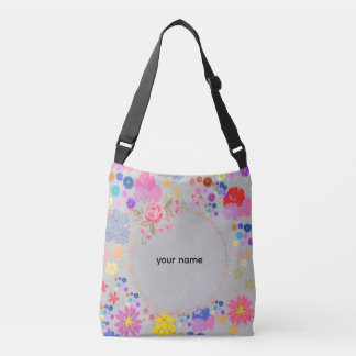 Bolso Cruzado Monograma Floral Elegante Personalizado