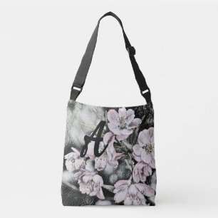 Bolso Cruzado Monograma Flores rosas venecianas en una rama