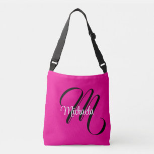 Bolso Cruzado Monograma inicial de nombre moderno minimalista ro