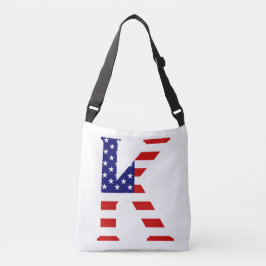 Bolso Cruzado Monograma K sobrepuesto en cbcnt de bandera estado