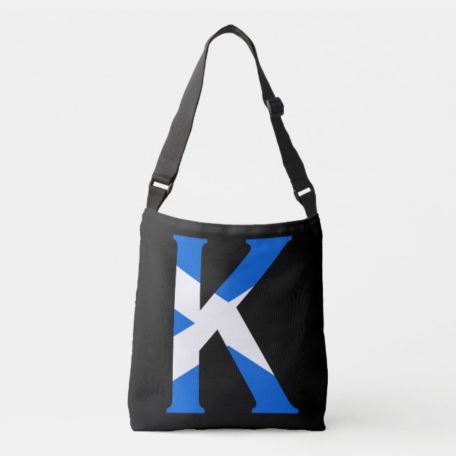 Bolso Cruzado Monograma K sobrepuesto sobre bbt de bandera escoc (Anverso)