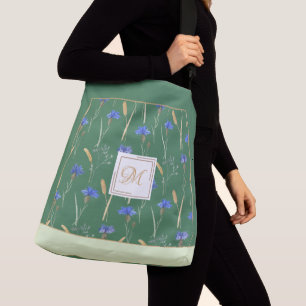 Bolso Cruzado Monograma personalizado de flor silvestre floral v